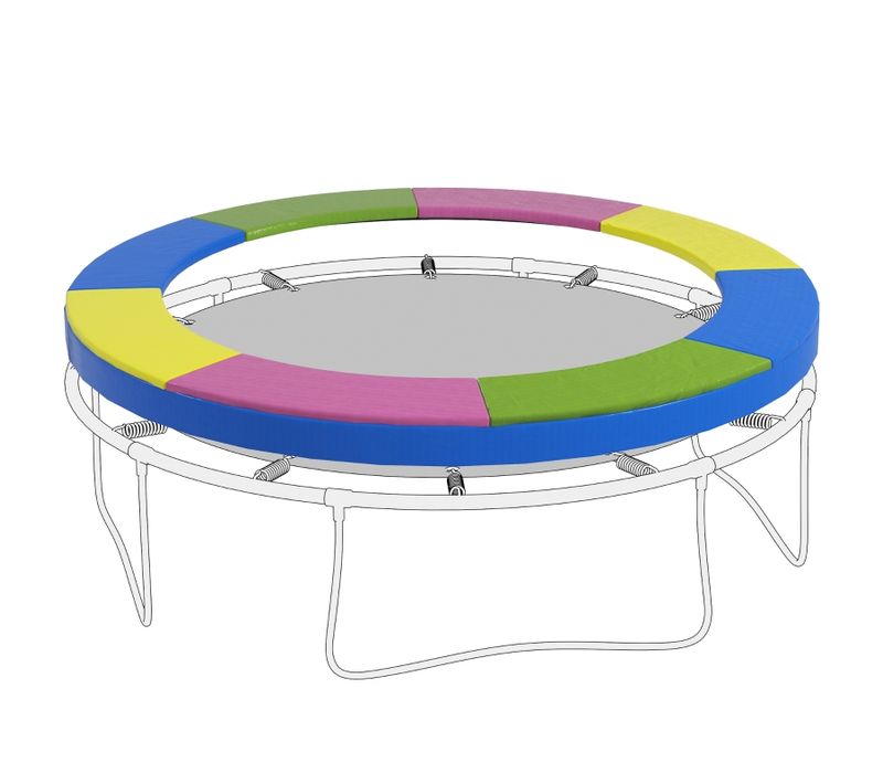 Protection De Trampoline D.305 Cm, Colorée, Uv Et Résistante Aux Intempéries, Jardin