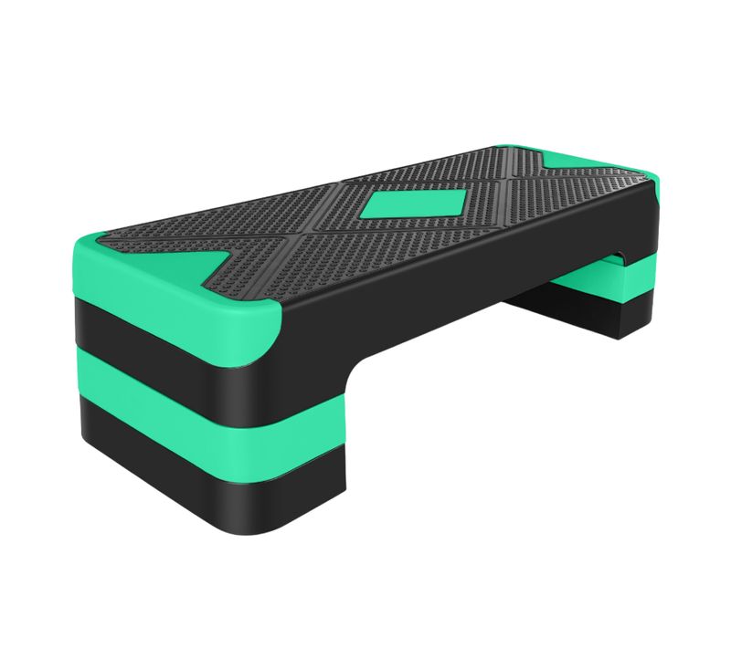 Plateforme De Step Aerobic Réglable 3 Hauteurs 68,5 Cm Pour Entraînement Cardio, Vert