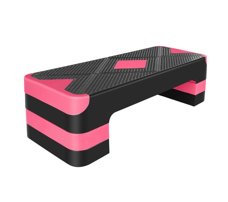 Plateforme De Step Aerobic Réglable 3 Hauteurs 68,5 Cm Pour Entraînement Cardio, Rouge