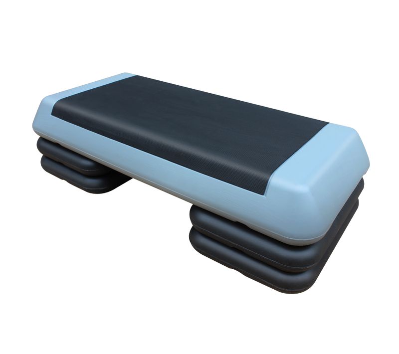 Stepper Aerobic Réglable 76 Cm Avec 4 Risers Pour Fitness Et Cardio, Bleu