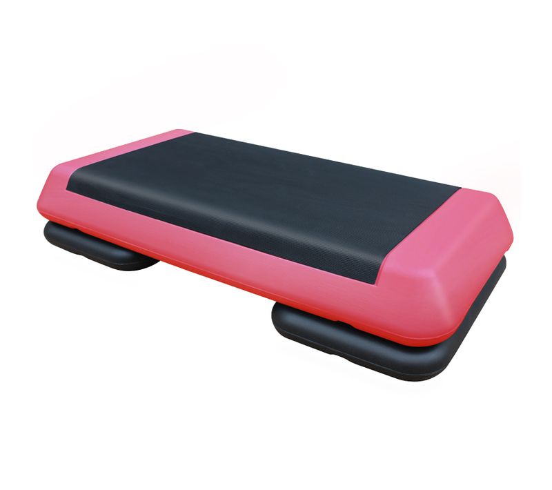 Plateforme De Step Aerobic Réglable 76 Cm Avec 2 Hauteurs Pour Entraînement Fitness, Rouge