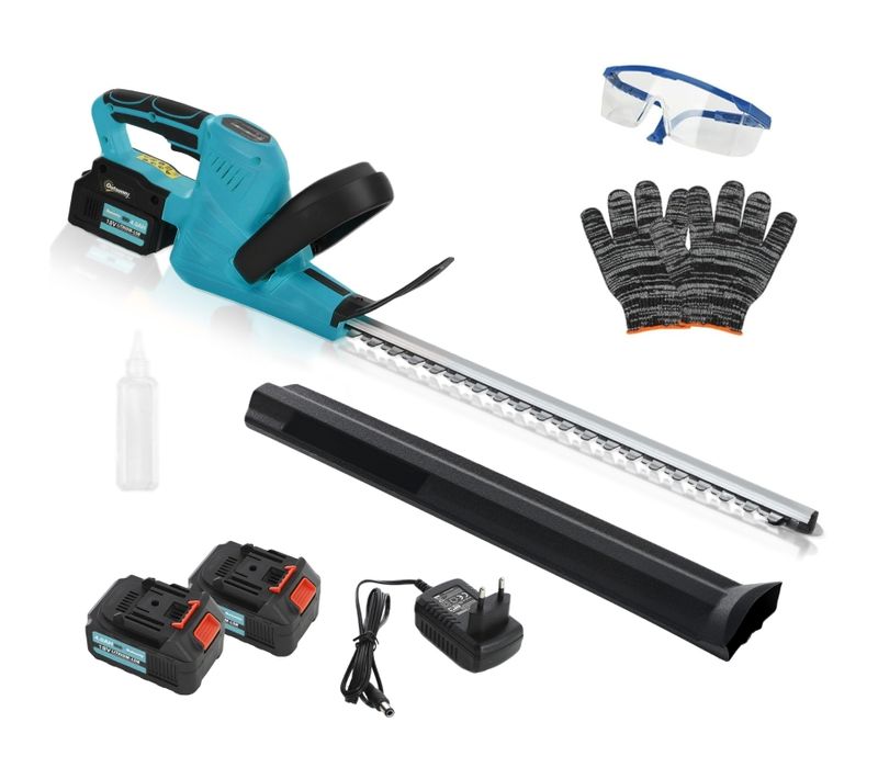 Taille-haie Électrique Sans Fil Avec Batterie, Lame 51 Cm, Moteur Puissant Et Protection Intégrée