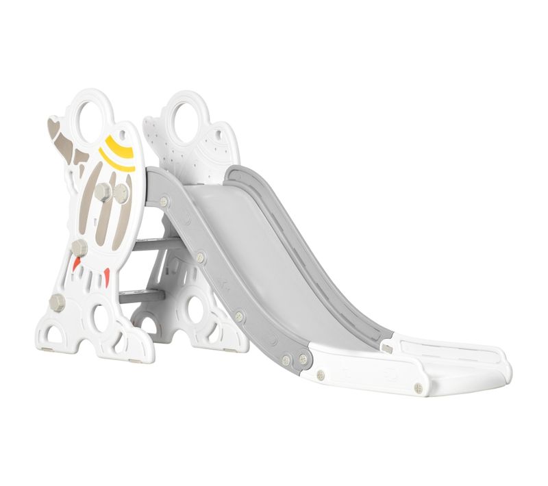 Toboggan Intérieur Pour Enfants 1,5-3 Ans, Design Fusée Avec Stickers, Gris
