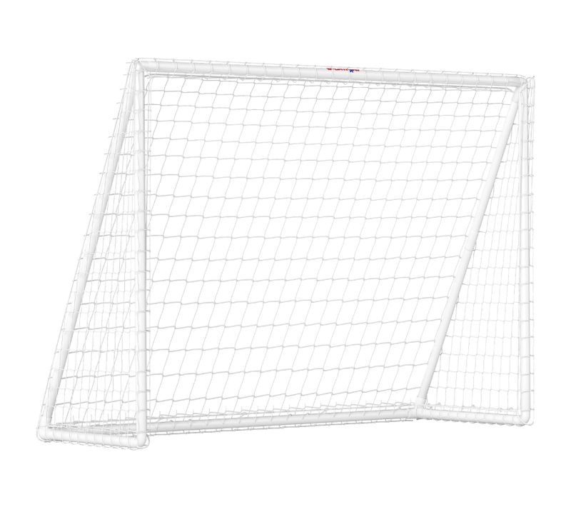 But De Football Robuste Avec Filet Et Cadre En Plastique, 240x90x180 Cm, Blanc