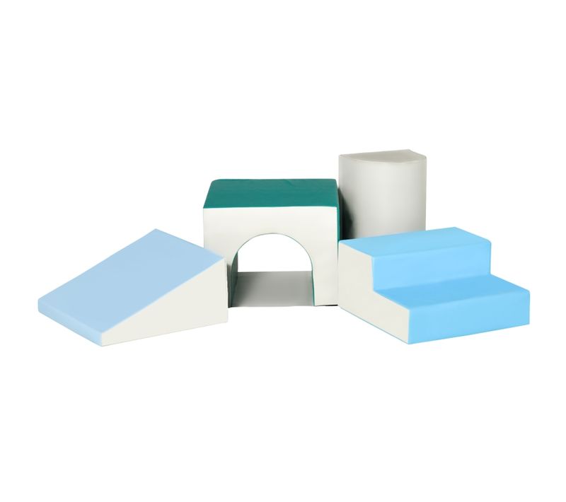 Set De 4 Blocs En Mousse Modulables Pour Enfants 1-3 Ans, Parcours Moteur Doux Et Lavable