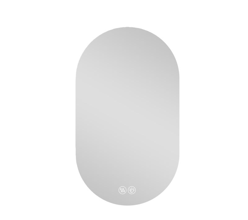 Miroir Mural LED 60x90 cm Anti-buée Avec écran Tactile Pour Salle De Bain Et Salon