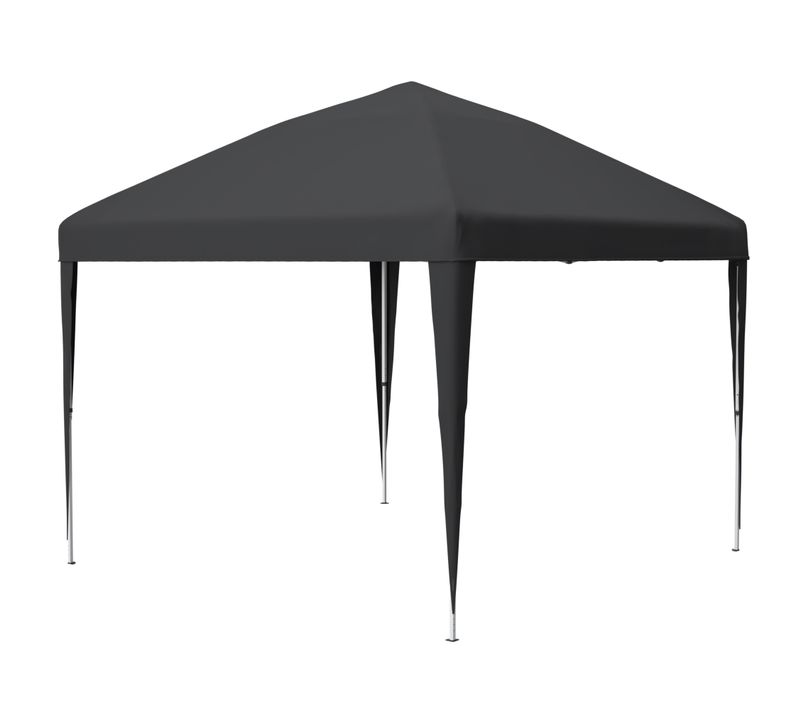 Pavillon Pop-up 3x3 M Réglable En Hauteur Avec Sacs De Lest Et Housse De Transport Noir