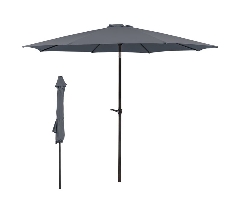 Parasol Inclinable D.300 Cm En Aluminium, Pliable Et Léger, Pour Balcon, Jardin Et Plage
