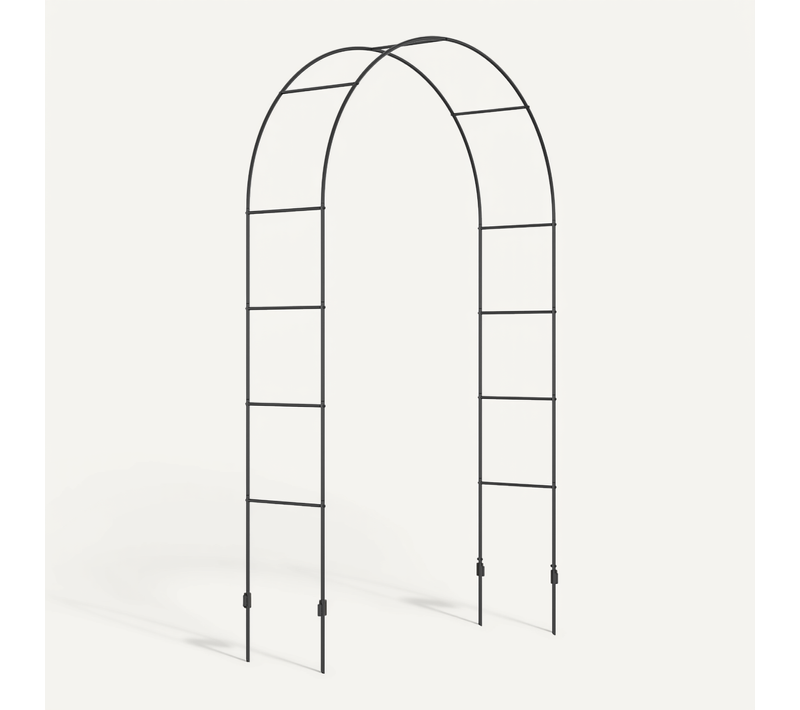 Arc De Jardin En Métal 140x40x240 Cm Pour Plantes Grimpantes Et Rosiers, Noir
