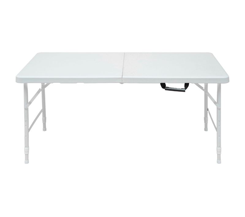 Table De Jardin Pliable 124,97 cm Réglable En Hauteur Pour Intérieur Et Extérieur