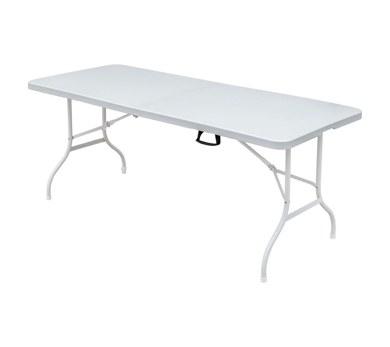 Table De Jardin Pliante 180 cm Résistante Et Facile à Nettoyer Pour Intérieur Et Extérieur