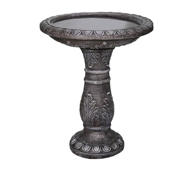 Fontaine De Jardin Résistante Aux Intempéries, Bain D’oiseaux Décoratif En Béton Fibré 62 Cm