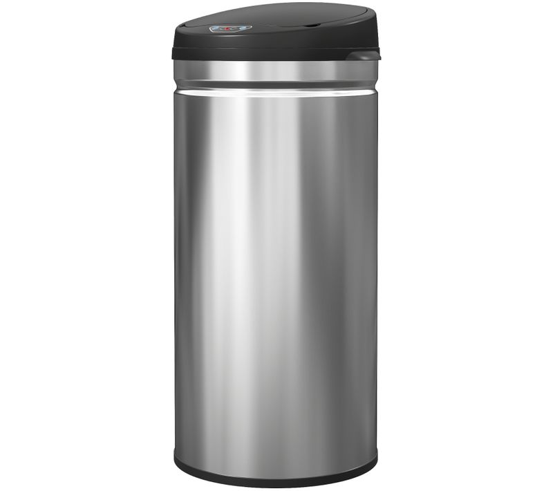 Poubelle Automatique 42 L En Inox Avec Capteur Sans Contact Et Fermeture Silencieuse Soft-close
