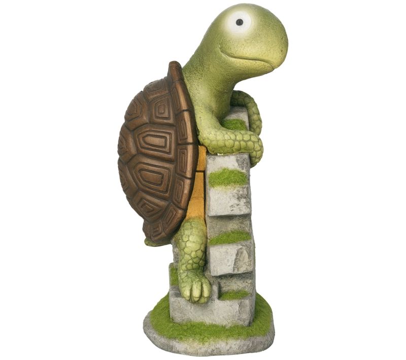 Lampe De Jardin Décorative à LED Solaire En Forme De Tortue, Sculpture D'extérieur Résistante 36,5cm