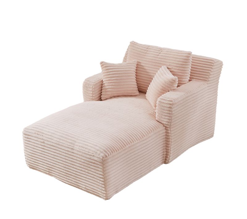 Chauffeuse Moderne En Velours Côtelé Rose, Canapé-lit Relax, Sans Montage, Salon, Appartement