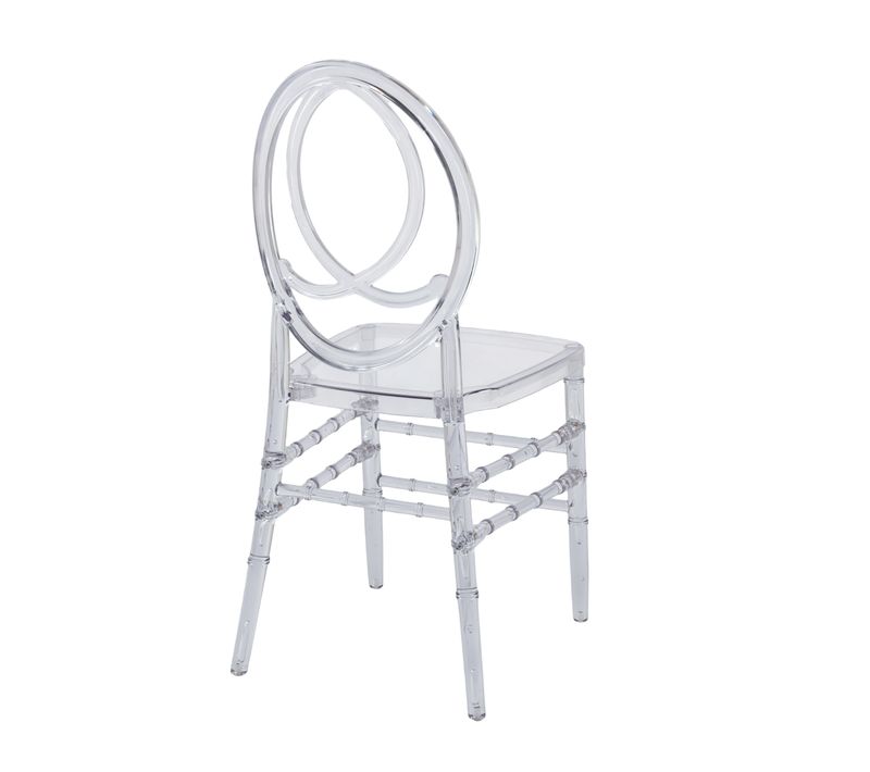 Lot De 4 Chaises De Salle à Manger Transparentes En Plastique, Design Moderne