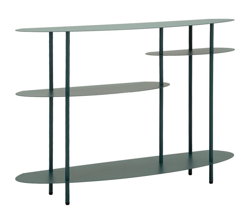 Console Moderne Saturno Ottanio Dove Teal 118x34x82 Cm En Métal Design Contemporain