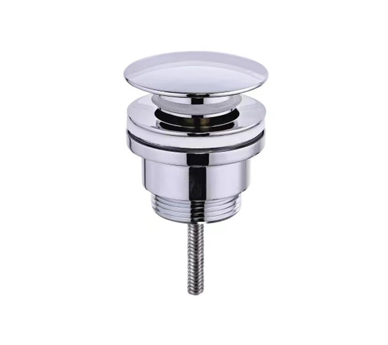 Bonde De Lavabo, Vasque, Evier Universelle Chromée Sans Trop Plein, Bonde Pop Up (push-up)