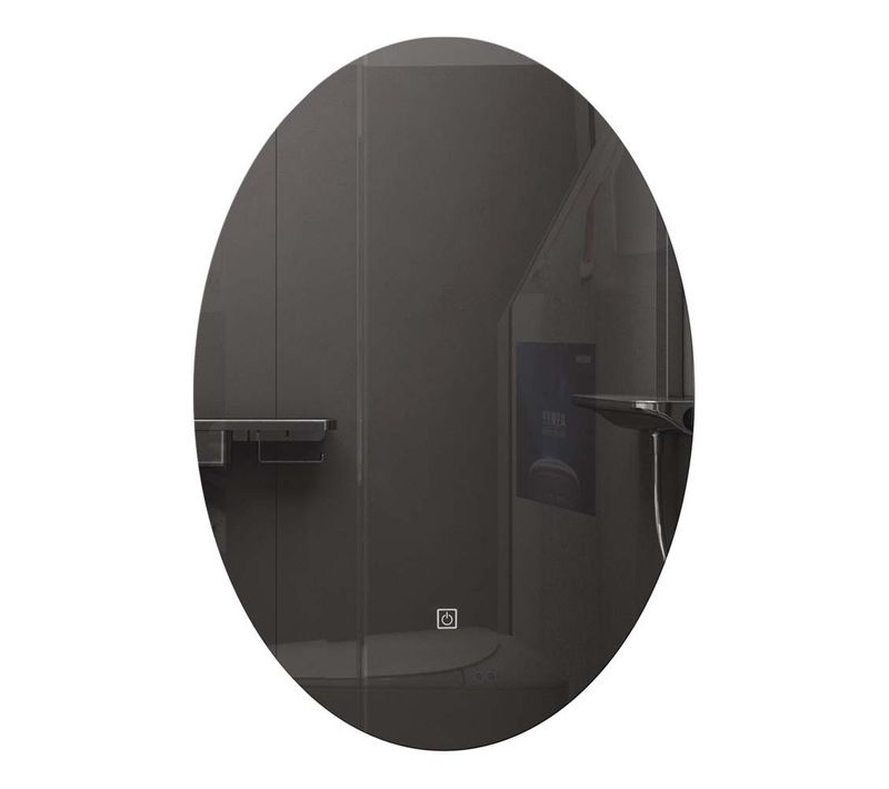 Miroir De Salle De Bain LED Ovale 60x80cm Anti Buée Et LED 3 Couleurs