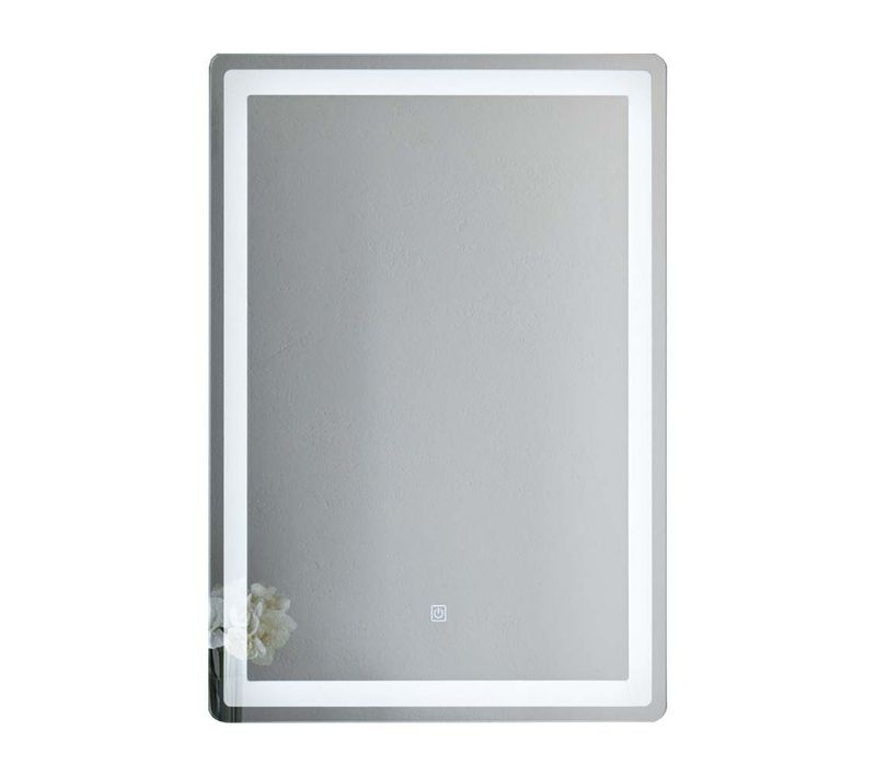 Miroir De Salle De Bain LED 60x80cm Anti Buée Et LED 3 Couleurs Rectangulaire