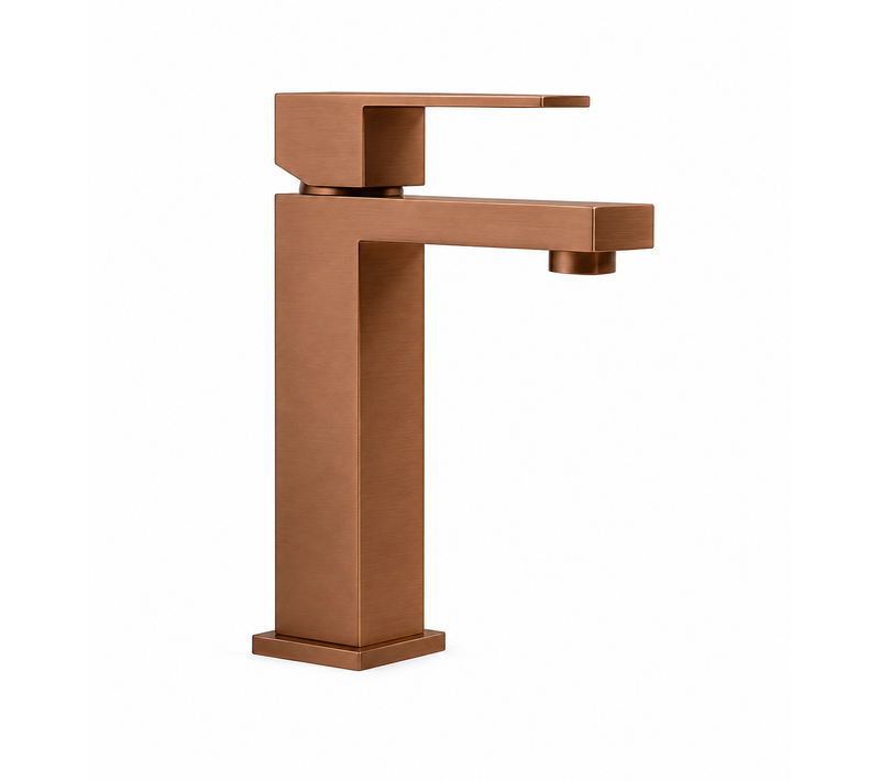 Mitigeur, Robinet De Lavabo Pour Salle De Bain Design Et Moderne Cuivré