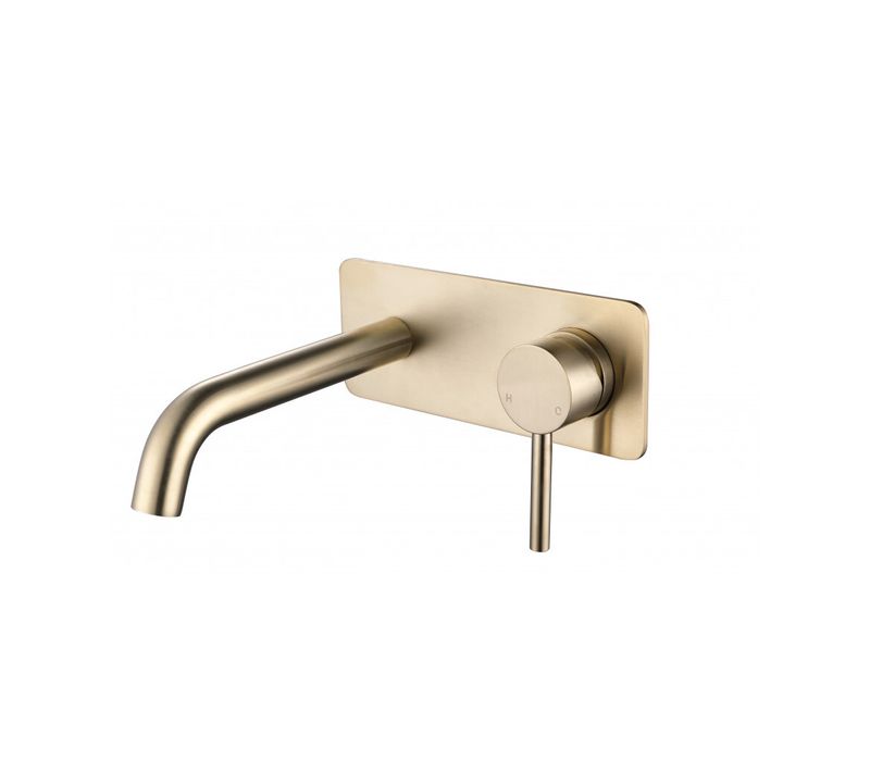Robinet, Mitigeur De Lavabo Encastré Rond Design Doré Pour Sallle De Bain