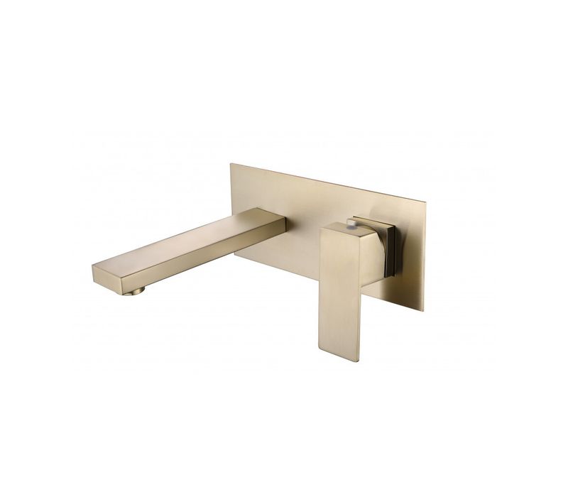 Robinet, Mitigeur De Lavabo Encastré Design Doré Pour Sallle De Bain