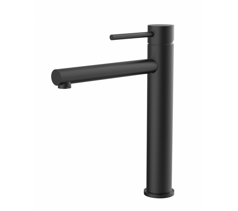 Robinet, Mitigeur De Lavabo Réhaussé Design Noir Mat Pour Sallle De Bain
