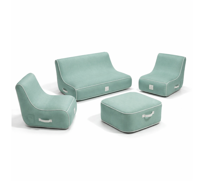 Salon De Jardin Gonflable Collection Soge - Vert D'eau