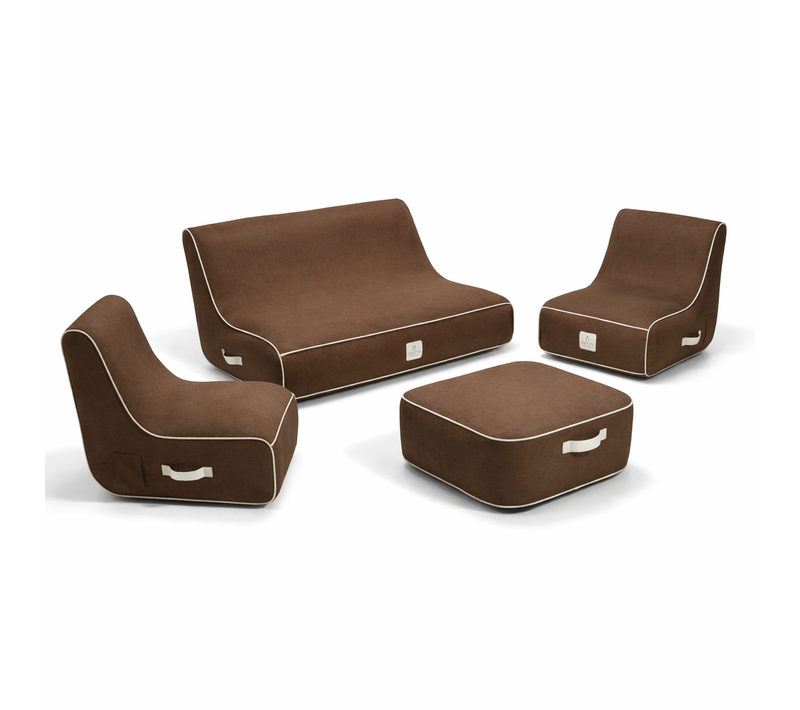 Salon De Jardin Gonflable Collection Boho Moka - Chocolat