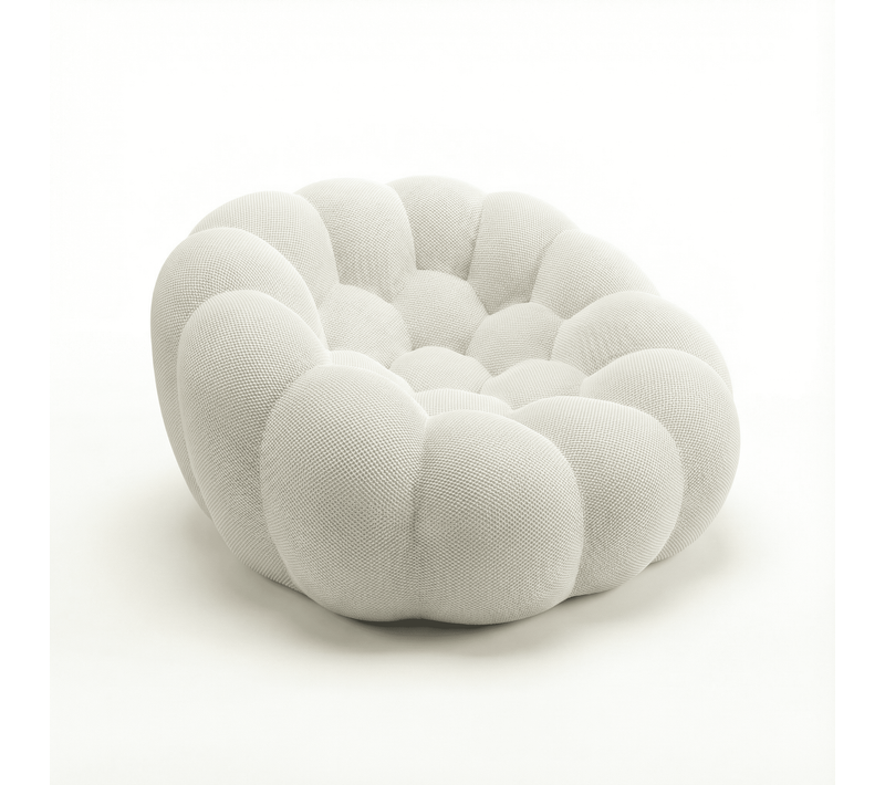Fauteuil De Salon Compressé Cocoon 1 Place - Blanc