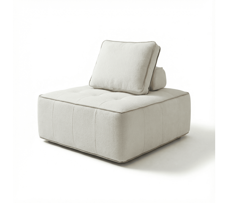 Fauteuil  Compressé Zen 1 Place blanc/beige