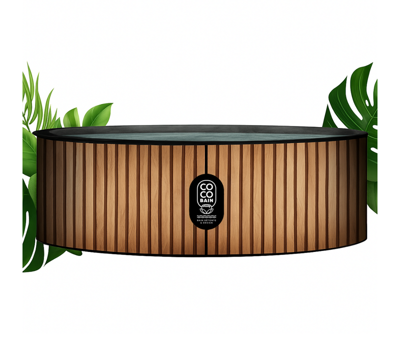 Piscine Copacabanna - Piscine Hors Sol 250cm De Diamètre - Imitation Bois Véritable