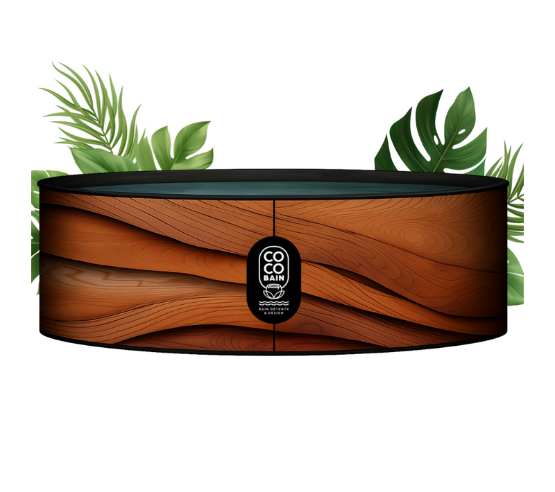 Piscine Maui- Piscine Hors Sol 250cm De Diamètre - Imitation Bois Véritable