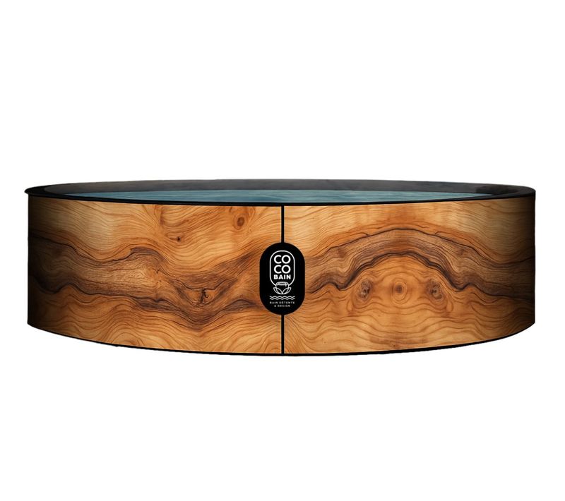 Piscine Aruba - Piscine Hors Sol 250cm De Diamètre - Imitation Bois Véritable