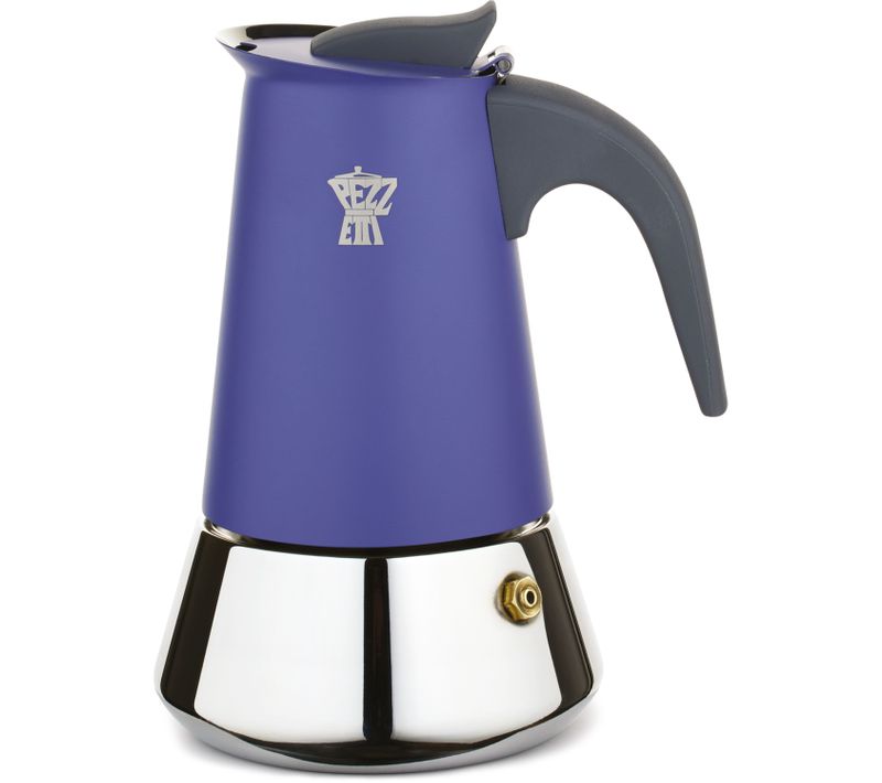 Cafetiere Italienne - Steelexpress - Acier Inoxydable - 6 Tasses - Tous Feux Dont Induction - Bleu