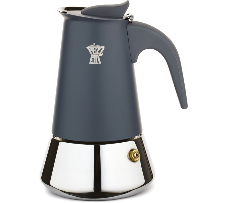Cafetiere Italienne - Steelexpress - Acier Inoxydable - 10 Tasses - Tous Feux Dont Induction - Bleu