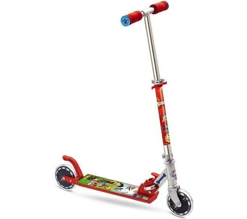Trottinette Paw Patrol Aluminium Avec Frein Rouge