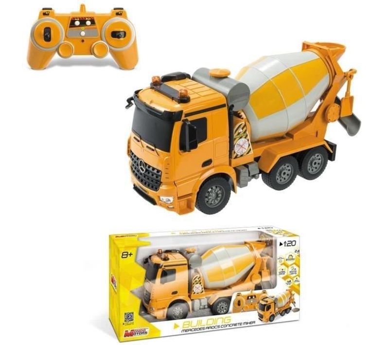 Véhicule Radiocommandé Mercedes Arocs Camion Bétonniere Sons et Lumieres 1:20 Garçon Dès 3 Ans