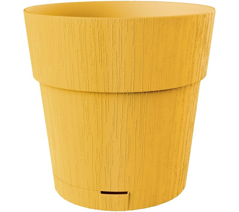 Pot Rond Ethica 40 X 39 Cm - 2 L, Finition Bois Mat, Réserve D'eau