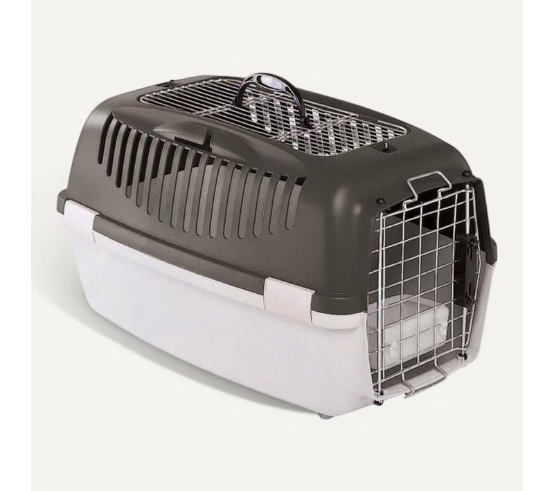 Stefanplast Box De Transport Gulliver 3 Top Free 61x40x38cm - Gris - Pour Chien
