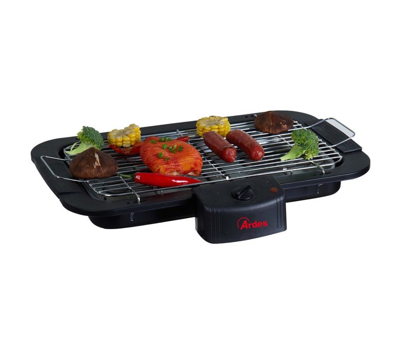 Ardes Ar1b01 Barbecue Et Grill 2200 W Electrique Dessus De Table Noir, Chrome