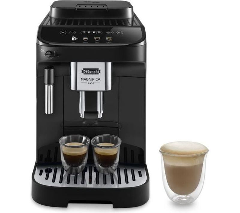 Machine à Café Expresso Broyeur Magnifica Evo - 1450w - 3 Boissons - 1,8l - 250g De Grains