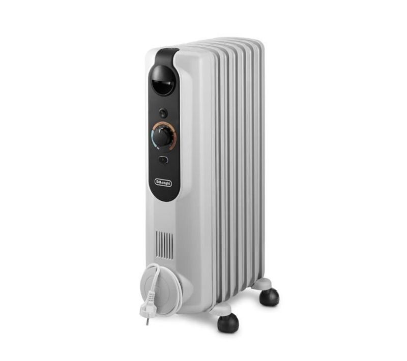 Radiateur Bain D'huile - 1500 W - Jusqu'a 45 M2 - Mobile - Fonction Anti-gel - Gris