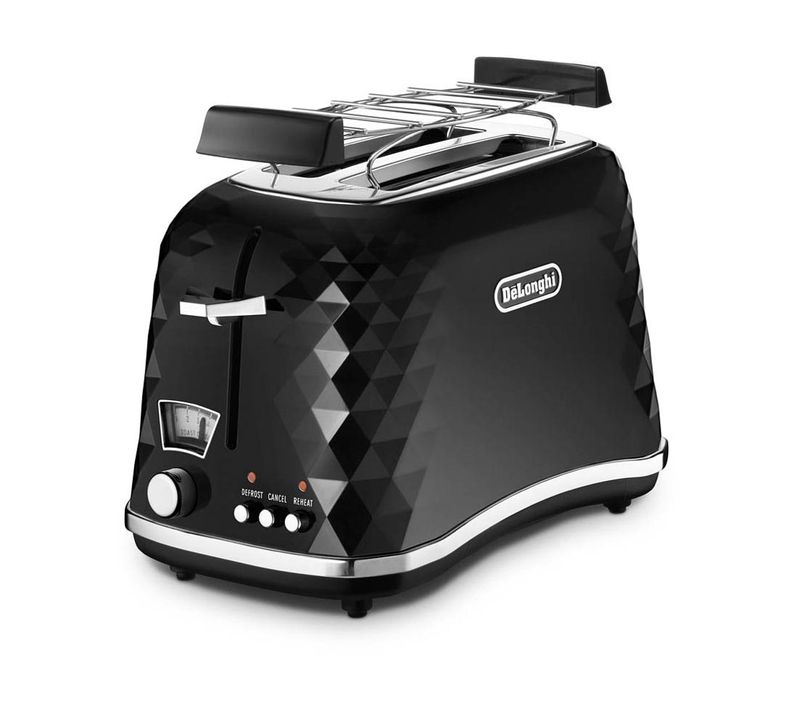 Grille Pain Brilliante 2 Fentes Noir 900 W