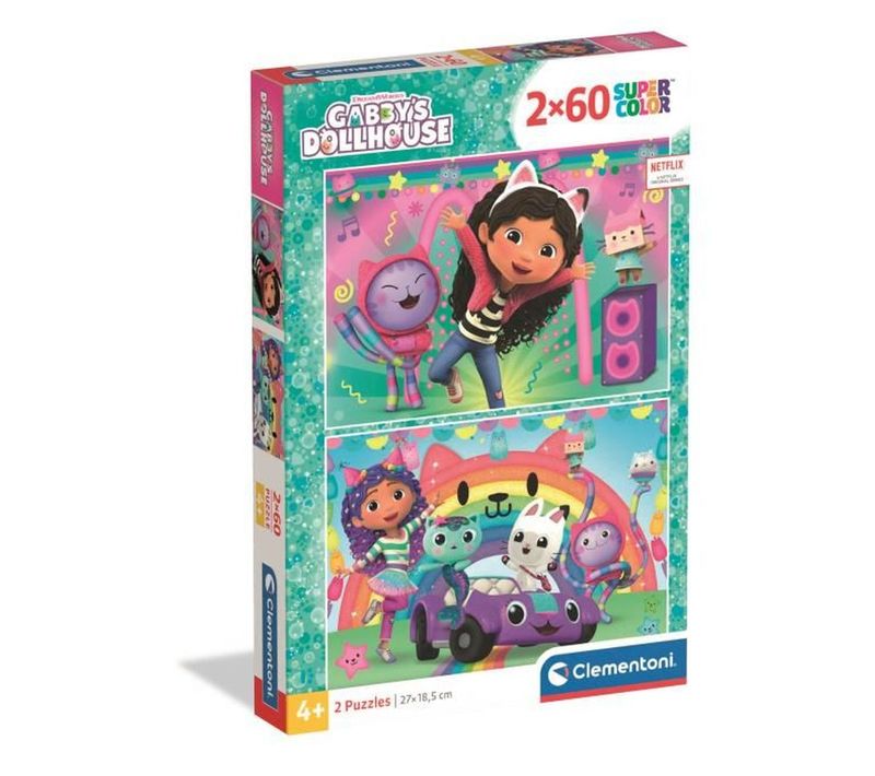 Gabby's Dollhouse - 2 Puzzles 60 Pièces (27 X 18 Cm)