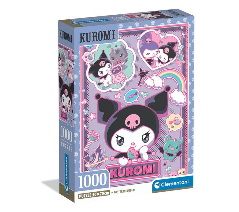 Puzzle 1000 Pièces Kuromi - 70 X 50 Cm, Poster Inclus, Boîte Compacte