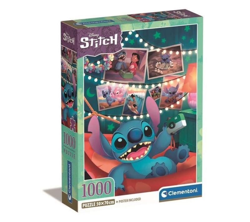 Puzzle 1000 Pièces Disney Stitch Panoramique 70 X 50 Cm Avec Poster
