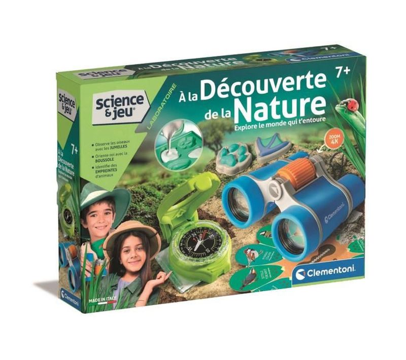 Coffret Découverte Nature - Jumelles 4x, Boussole, Moule à Empreintes Et Plâtre