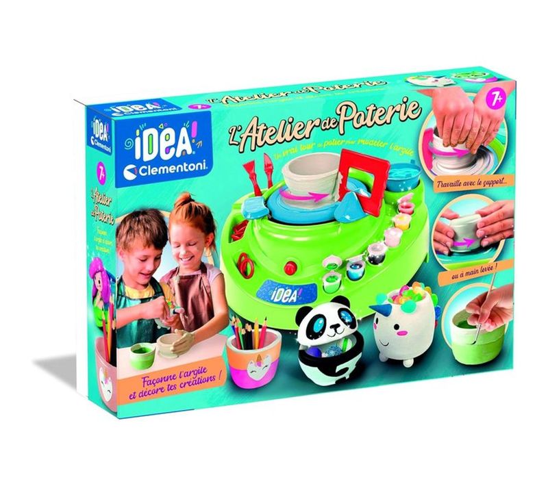Tour De Potier Électrique Pour Enfants - Kit Complet Avec Moules Et Peinture